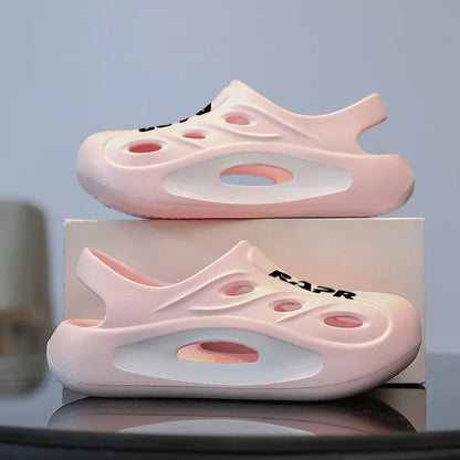 Summer New Children's Shoes Beach Anti-slip Breathable Boy Sandals Fashion Soft Home Children's Sports Shoes 6-12 Years