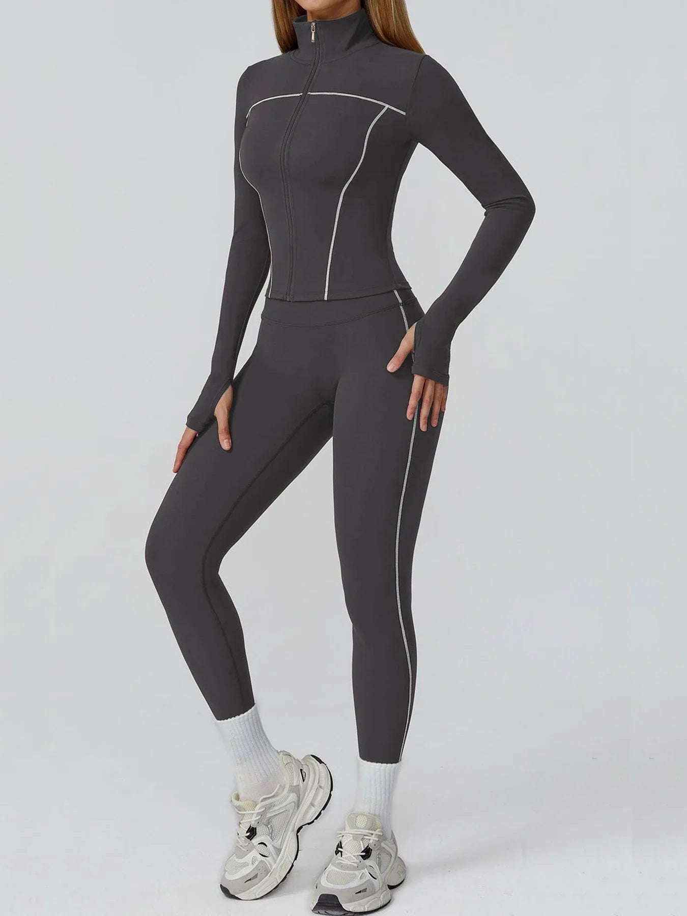 Yoga Set 2PCS Sports Outfits Women Clothes Fitness Tracksuit Gym Legging Workout Long Sleeved Female Bra Yoga Suit Sportswear