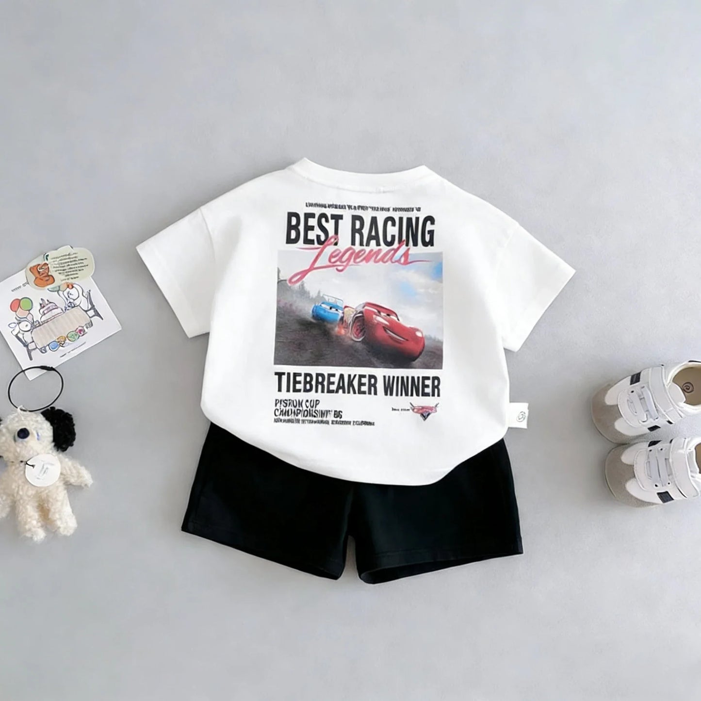 T-shirt Shorts Boy's 2pc/set Kids Summer Clothing Cartoon Fashion Children Short Sleeved Suit Toddler Costume Sets
