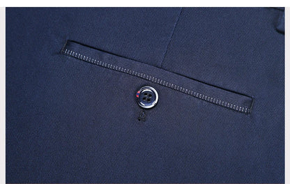 Business Formal Mens Casual Pants Autumn Winter Fashion Anti-wrinkle Straight Stretch Trousers Male Office Classic Suit Pants