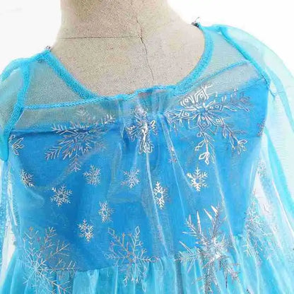 Snow Queen Princess Dress for Toddler Girl Elsa Festival Carnival Fancy Kid Birthday Party Clothing Lovely Halloween Cosplay