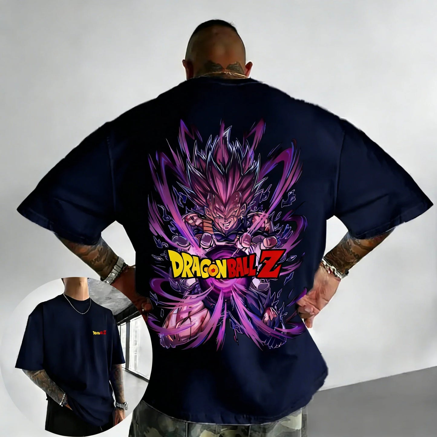 T-shirt Summer New Vegeta Printed Men's and Women's Trendy Versatile Loose Casual Short Sleeve Top