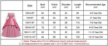 Teens Sequin Bridesmaid Girls Party Dress Long Sleeve First Communion Gown Wedding Party Princess Dresses Bow Christmas Costumes