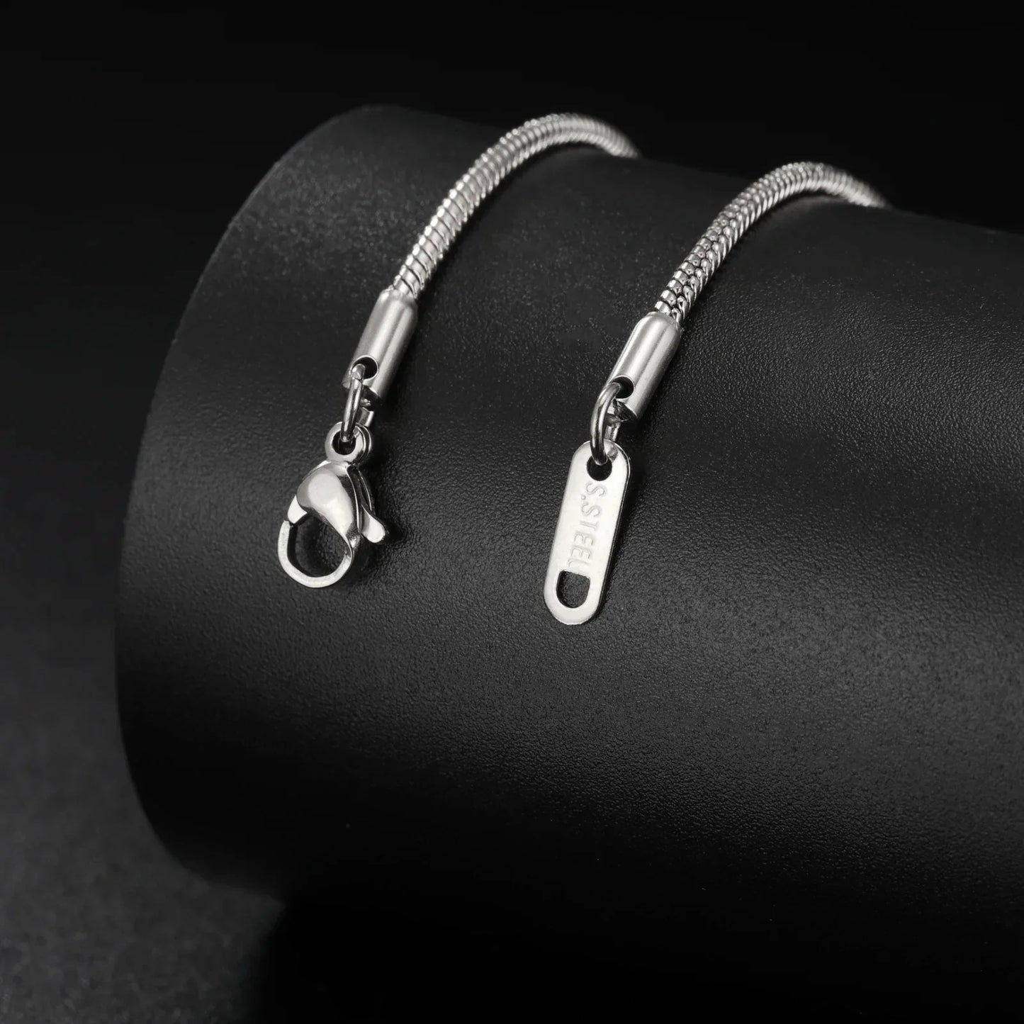 Stainless Steel Gold Color Round Snake Chain Necklace Women Men Long Neck Chains Trendy Punk Jewelry Gift Wholesale