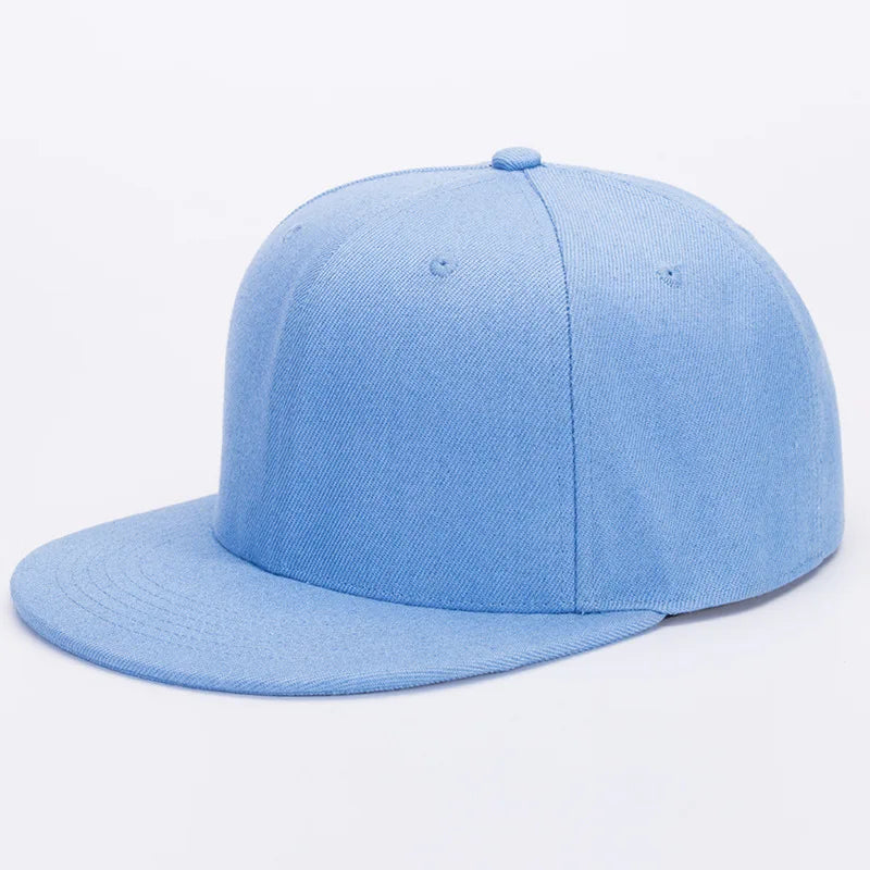 Customized Blank Flat Brim Baseball Cap Men Hip Hop Snapback Sun Hat Women Spring Print Embroidered Logo Visor Cap Streetwear