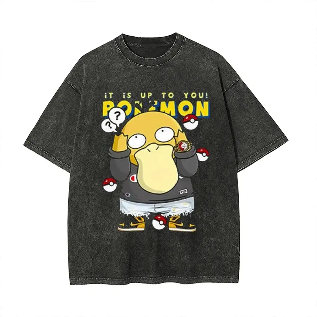 Psyduck Graphic T Shirt Man Women Anime Short Sleeve Tee Summer 2026 Streetwear Casual Tops Y2k