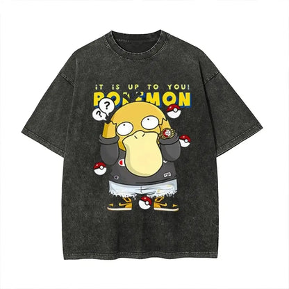 Psyduck Graphic T Shirt Man Women Anime Short Sleeve Tee Summer 2026 Streetwear Casual Tops Y2k