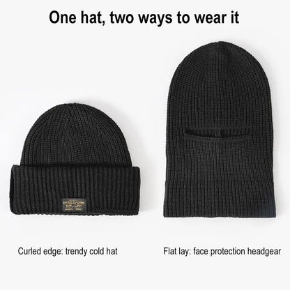 Mask Beanies Men Winter Balaclava Hat Knitted Hats Full Face Ski Bonnet