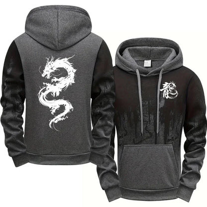 Fashion Men Single Piece Sweatshirts Sweatpants Versatile Men's Tracksuit Casual Comfort Daily Sports Simple Splashed Ink Hoodie