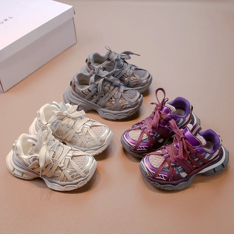 Girl's Sneakers Breathable Versatile Basketball Sneakers for Children Fashion Spring Autumn Kids Causal Boys School Sports Shoes