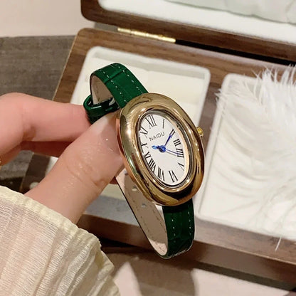 Fashion Oval Dial Women's Watch Casual Leather Band Analog Quartz Watches Female Wristwatch Dropshipping Clock Reloj De Mujer