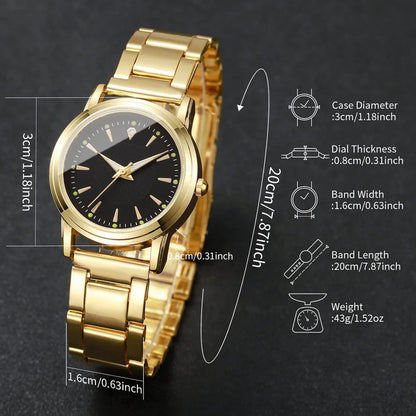 Fashion Women Watches Casual Alloy Band Simple Dial Analog Quartz Wristwatch（Without Box）