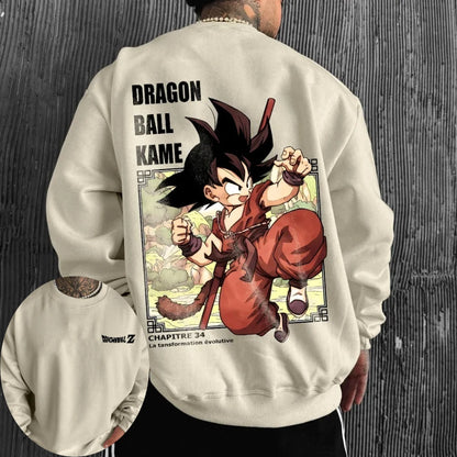 Dragon Ball Men's Sweatshirt Son Goku Japanese Anime Hoodie Spring and Autumn Boys Children's Long-sleeved Parent-child Outfit