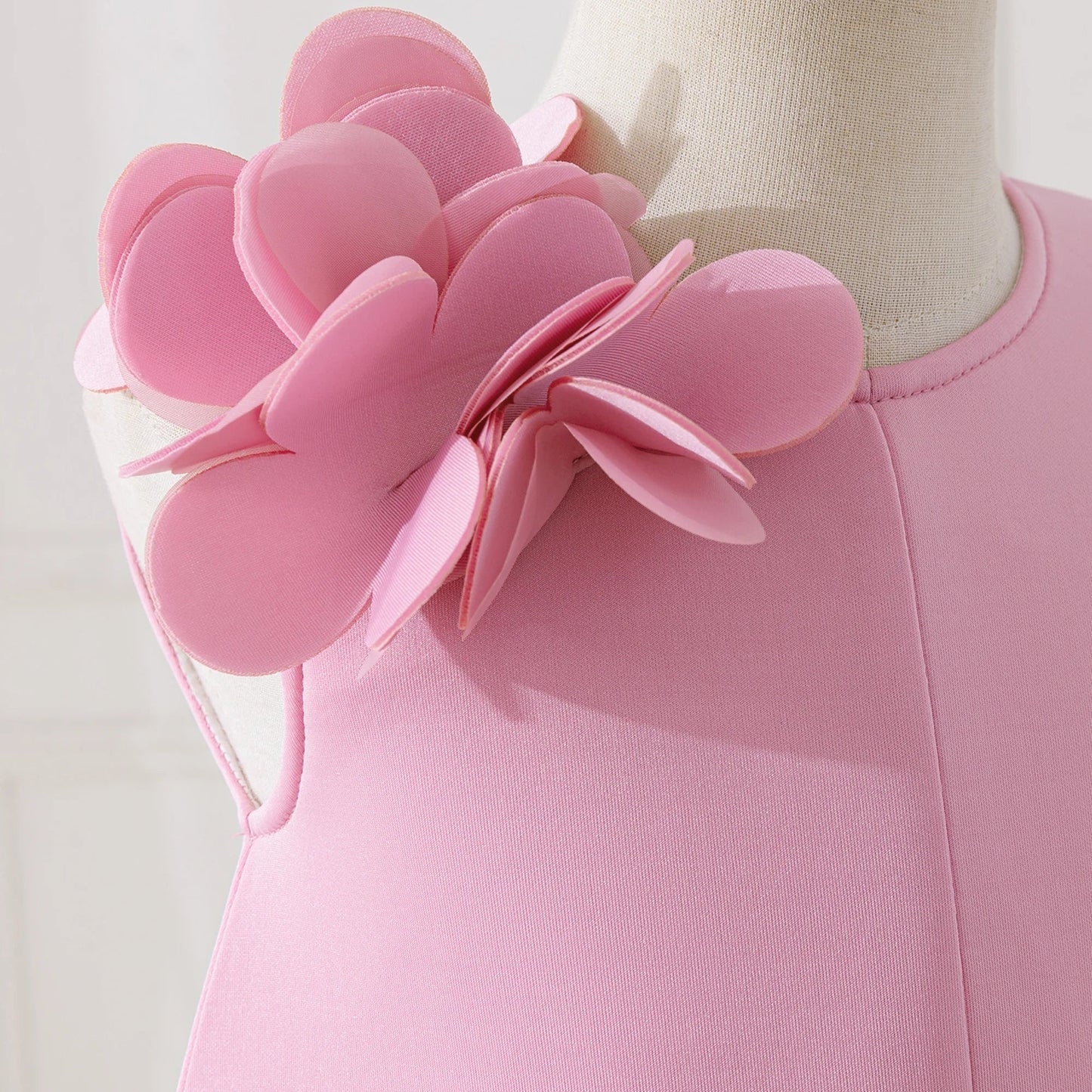 Vestido de festa para meninas princesa com flores 3D, verão, 4 a 8 anos, elegante, para casamento, damas de honra, formatura, festa de aniversário, roupa infantil
