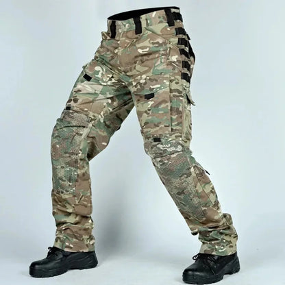 Tactical Pants Men Multi-Pocket Cargo Pants Casual Trousers Wear-Resistant Quick Dry Workwear Hiking Trainning Pant Loose