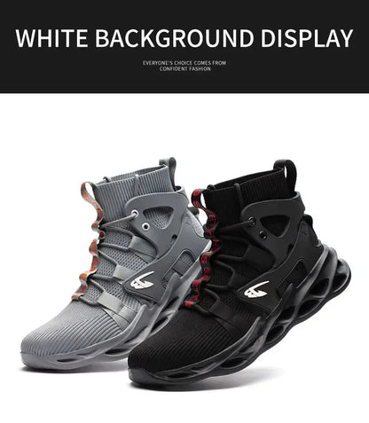 2024 New Safety Shoes Puncture-Proof Work Sneakers Lightweight Work Shoes Men Steel Toe Shoes Safety Boots Indestructible Shoes