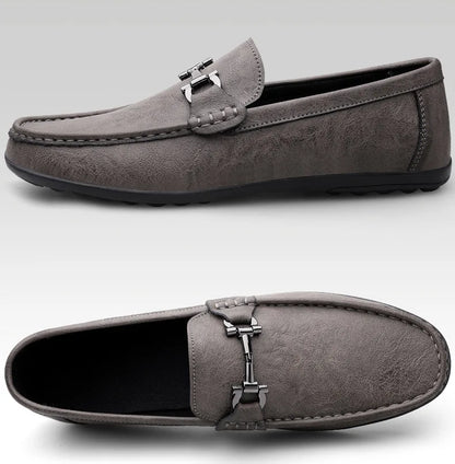 Men's shoes large size simple men's lazy casual shoes for men's black light driving loafers men's shoes leather shoes