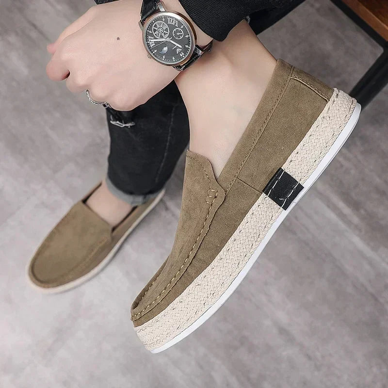 Calçados Masculinos Leves Casuais, Tênis Masculino Respirável para Caminhada, Mocassins, Sapatos Preguiçosos, Sapatos de Condução Antiderrapantes, Sapatos Confortáveis de Pano