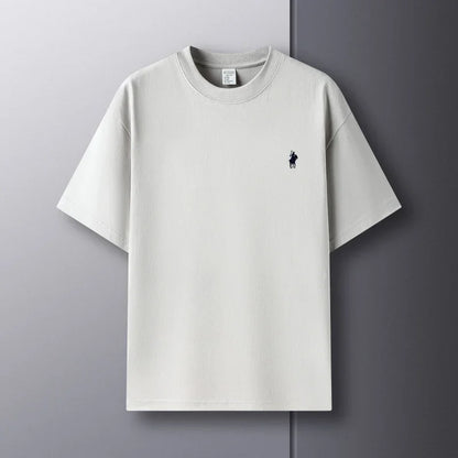 Luxury brand short sleeve men's round neck T-shirt summer fashion classic pony embroidery design 100cotton breathable casual top