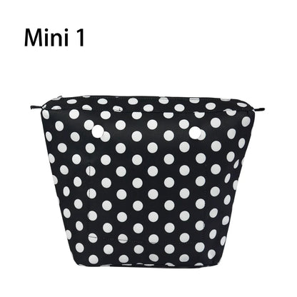 Composite Twill Cloth Waterproof Inner Lining Insert Zipper Pocket for Classic Mini Obag Senior Inner Pocket for O Bag