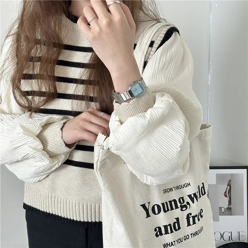 New Brand Steel Band Square Quartz Watch Retro Minimalist Temperament Small Dial Watch Female Student Wristwatch Dropshipping