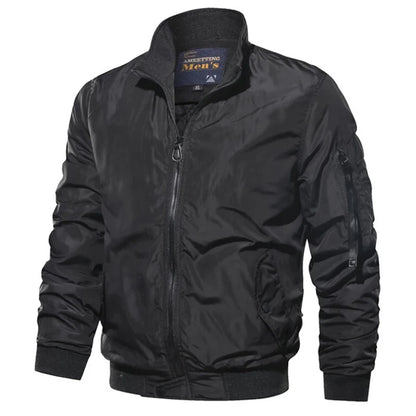 Men’s military bomber jacket, windproof autumn winter casual outdoor coat, plus size M–5XL