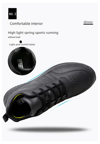 Casual Chef Shoes four Season new Lightweight Soft Sole Comfort Oil proof Men and Women's Chef Business Work Leather Shoe