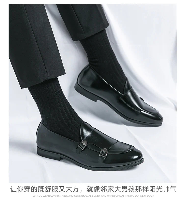 Men's Dress Shoes Trend Formal Leather Shoes For Men Classic Office Social Party Leather Loafers Male Casual Business Shoes Man