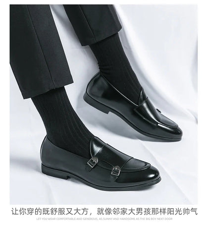 Men's Dress Shoes Trend Formal Leather Shoes For Men Classic Office Social Party Leather Loafers Male Casual Business Shoes Man