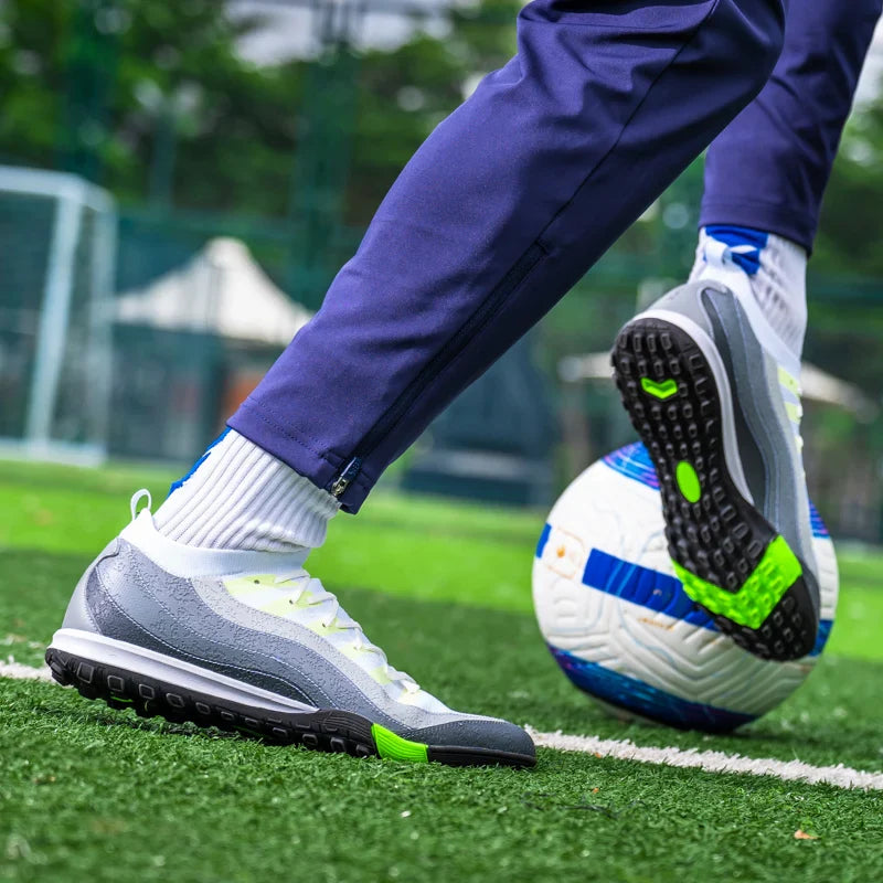 Men's Sports Football Shoes Fg/Ag Long Nail Adult Artificial Grassland Durable Training Specific Shoes High-Tops Non Slip Shoes