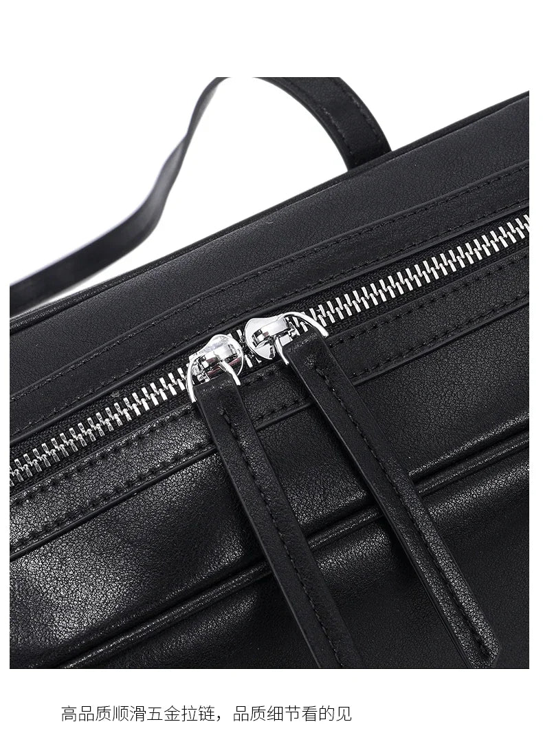 Women's Cow Genuine Leather Shoulder Bags Ladies Fashion Designer Luxury Handbags Female Retro Commute Boston Cowhide Handbag