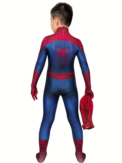 TASM 2 Spiderman Cosplay Boys Amazing Spider Bodysuit Costume Boy Superhero Zentai Outfits Disfraces De Halloween Costume
