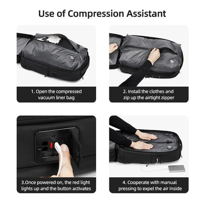 Travel Trolley vacuum compression business backpacks pump for Man Wheeled backpack On wheels luggage Rolling Bags For Boardable