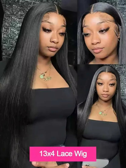 40 42 Inch Bone Straight Human Hair Wigs 13x4 13x6 HD Transparent Lace Frontal Wigs Glueless Straight Lace Front Human Hair Wigs