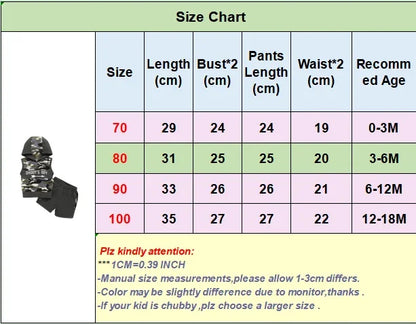 Newborn Baby Boys 2PCS Clothing Set Camouflage Hooded Vest+Shorts Cool Infant Boy Summer Outfits for Infant Baby Boy 0-18 Months