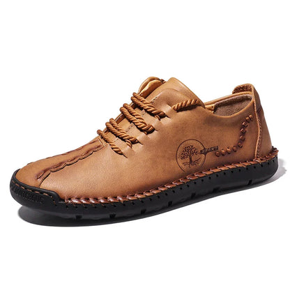 Handmade Leather Casual Men Shoes Design Sneakers Men Comfortable Leather Men Loafers Hot Sale Moccasins Driving Shoes Plus Size
