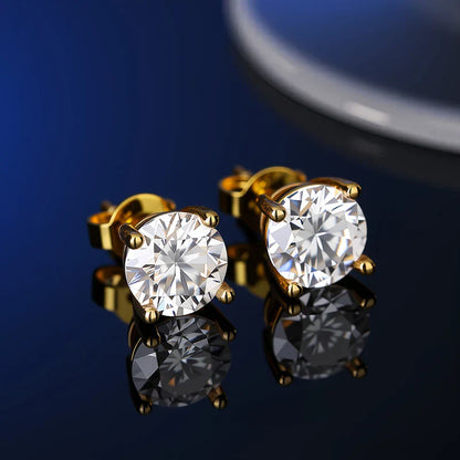 GRA Certificate Promotion 100% Moissanite Earrings for Women Pass Diamond Test Pen Ear Studs 925 Sterling Silver Fine Jewelry