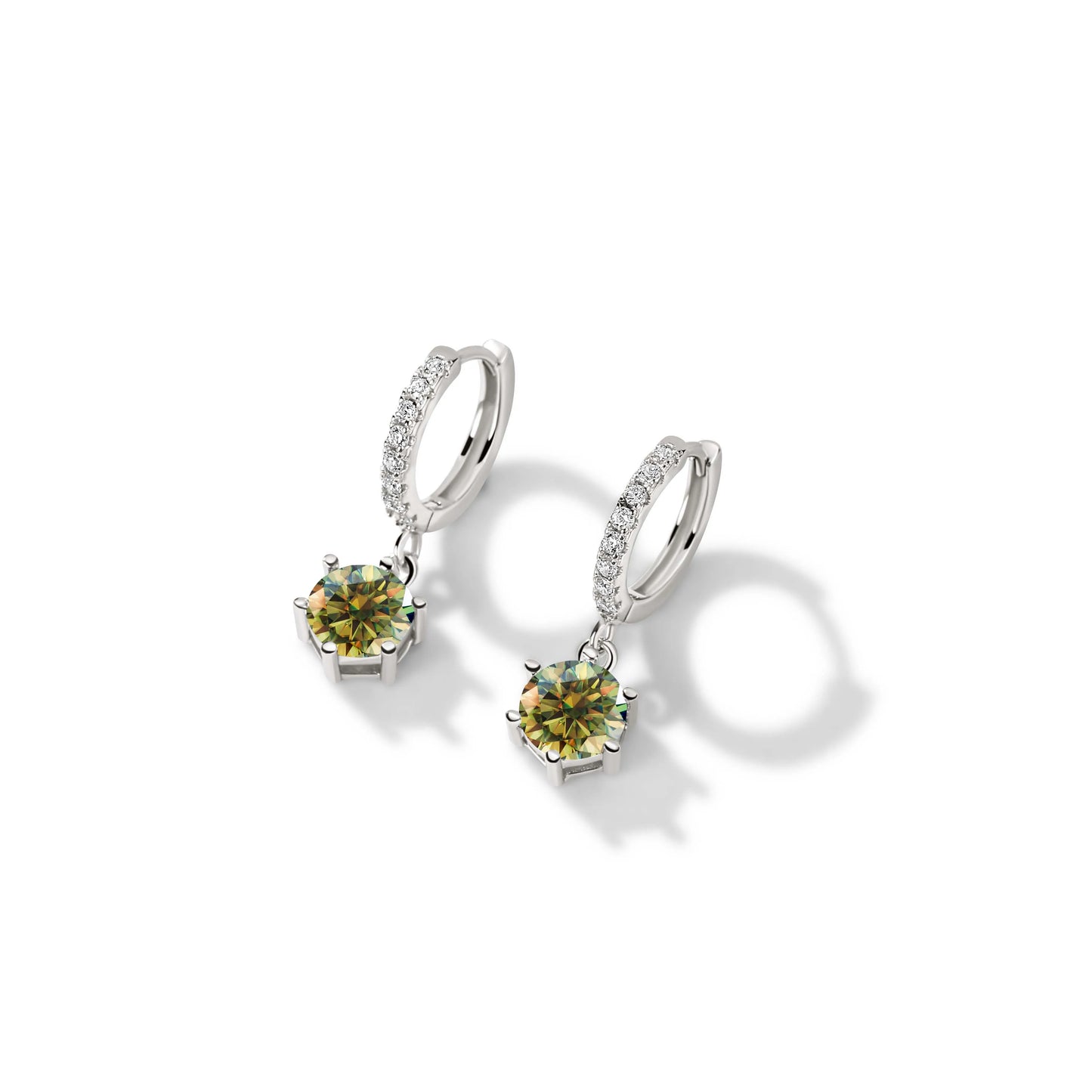 925 Sterling Silver 1 Carat Moissanite Drop Earrings for Women Charm Engagement Fine Jewelry Gift for Female Party Date