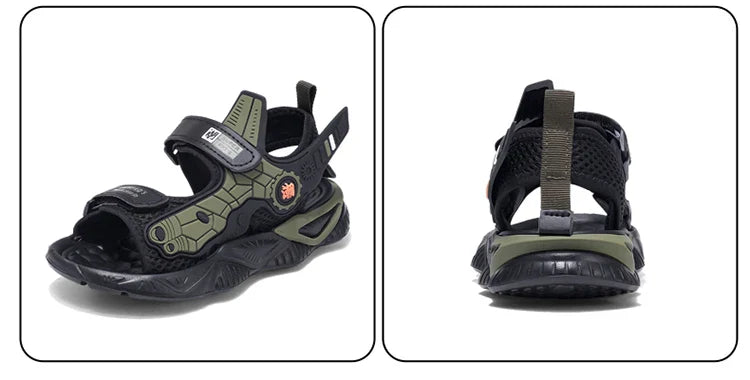 Summer Kids' Sandals Boys Soft Bottom Casual Beach Shoes School Students Comfortable Flat Walking Sandials