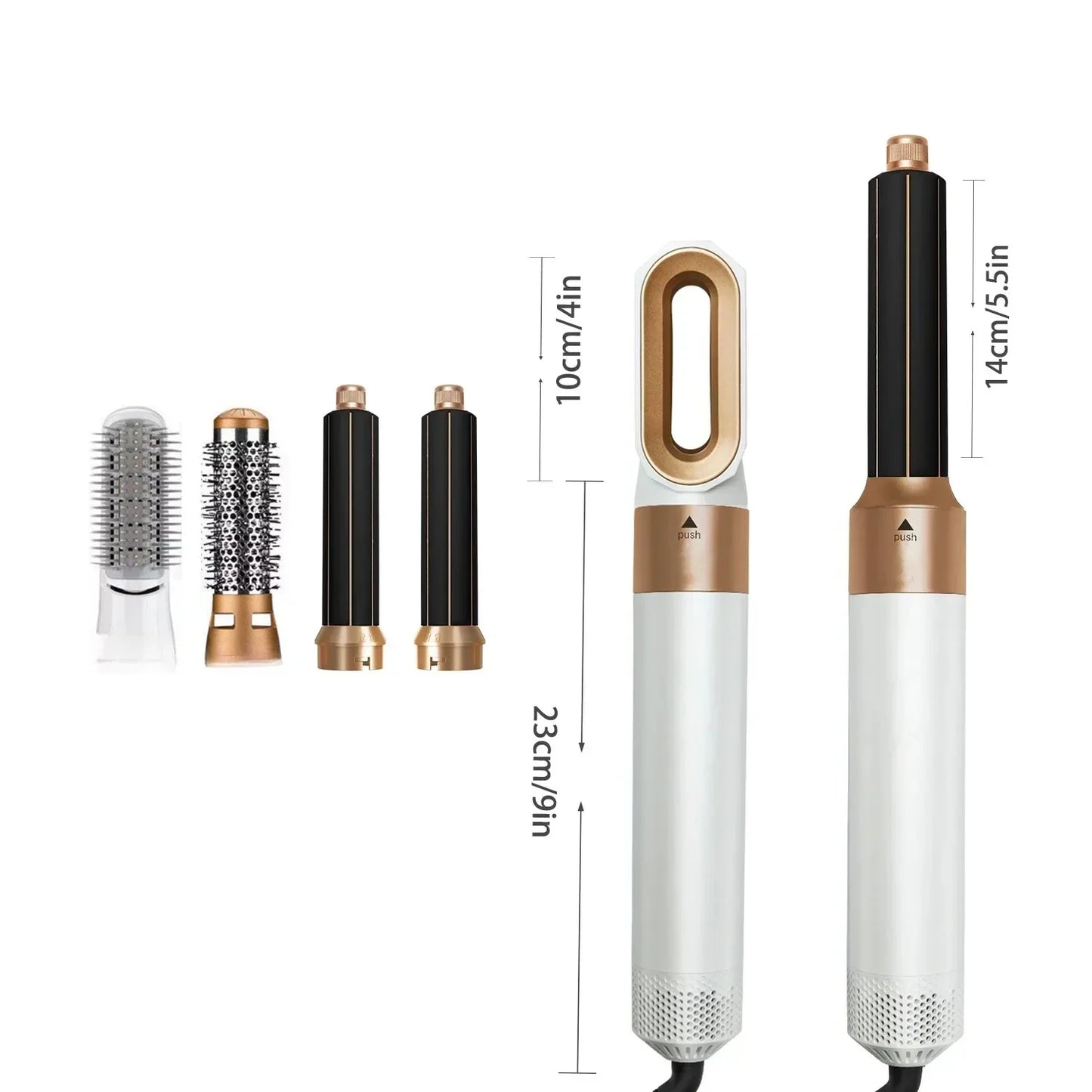 5-in-1 Hair Styling Kit Multi-Function Curling Iron Straightener Hot Air Brush Quick Styling Hair Care Beauty Tools