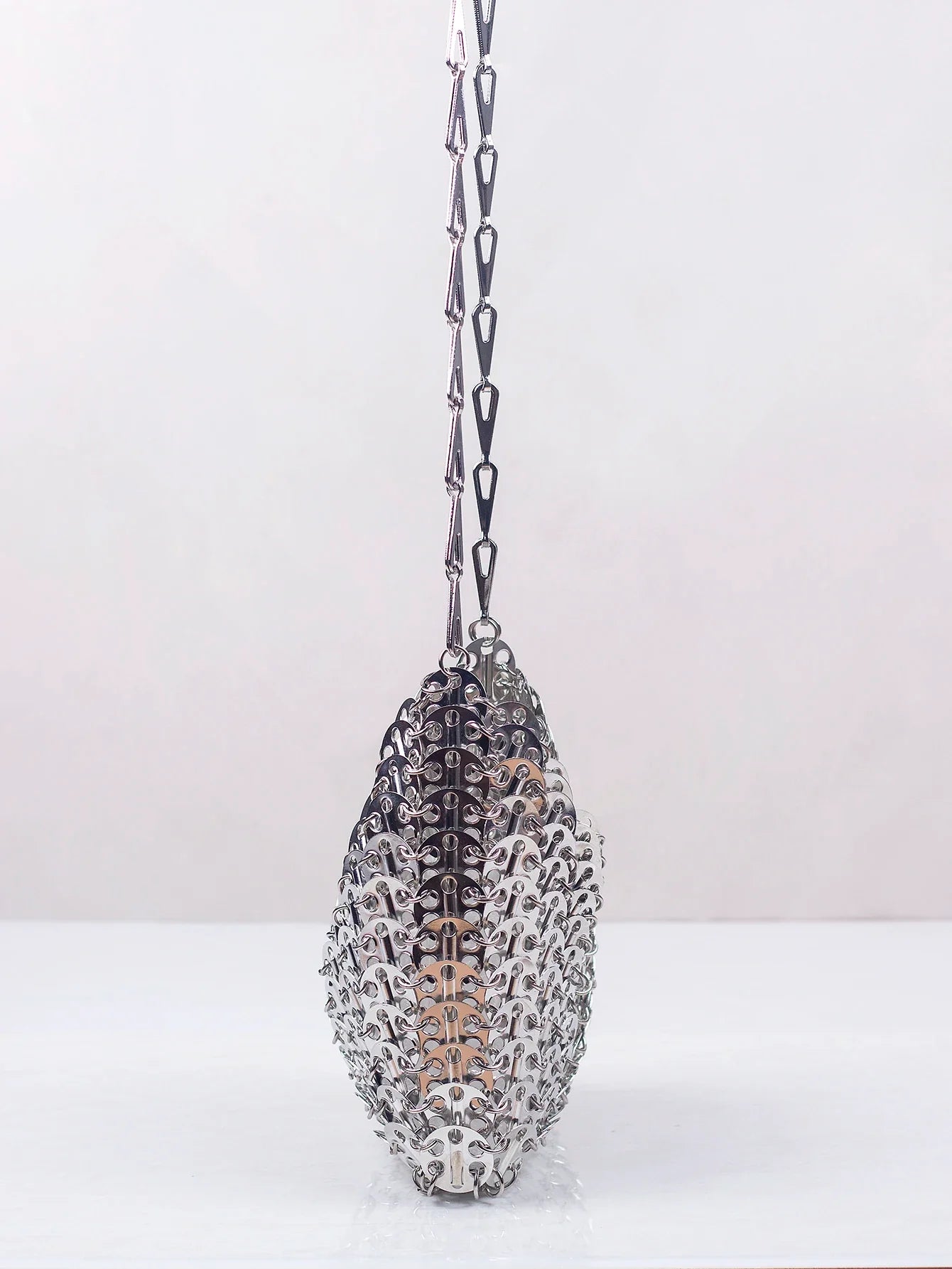 Popular metal sequins with large capacity mobile phone crossbody chain bag DIY handmade bag for women's fashion trend