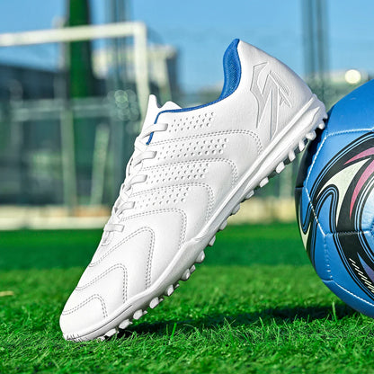 Wear Resistant TF Turf Soccer Boots PU Elastic Fabric Upper Rubber Stable Grip Sole Youth Boys Girls Football Shoes