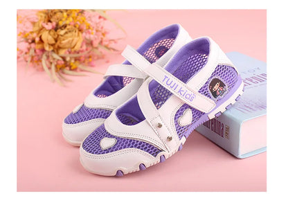 Girls Sandals Gladiator Cartoon Soft Children Non-slip Beach Shoes Kids Summer Floral Sandals Princess Shoes Fashion Cute