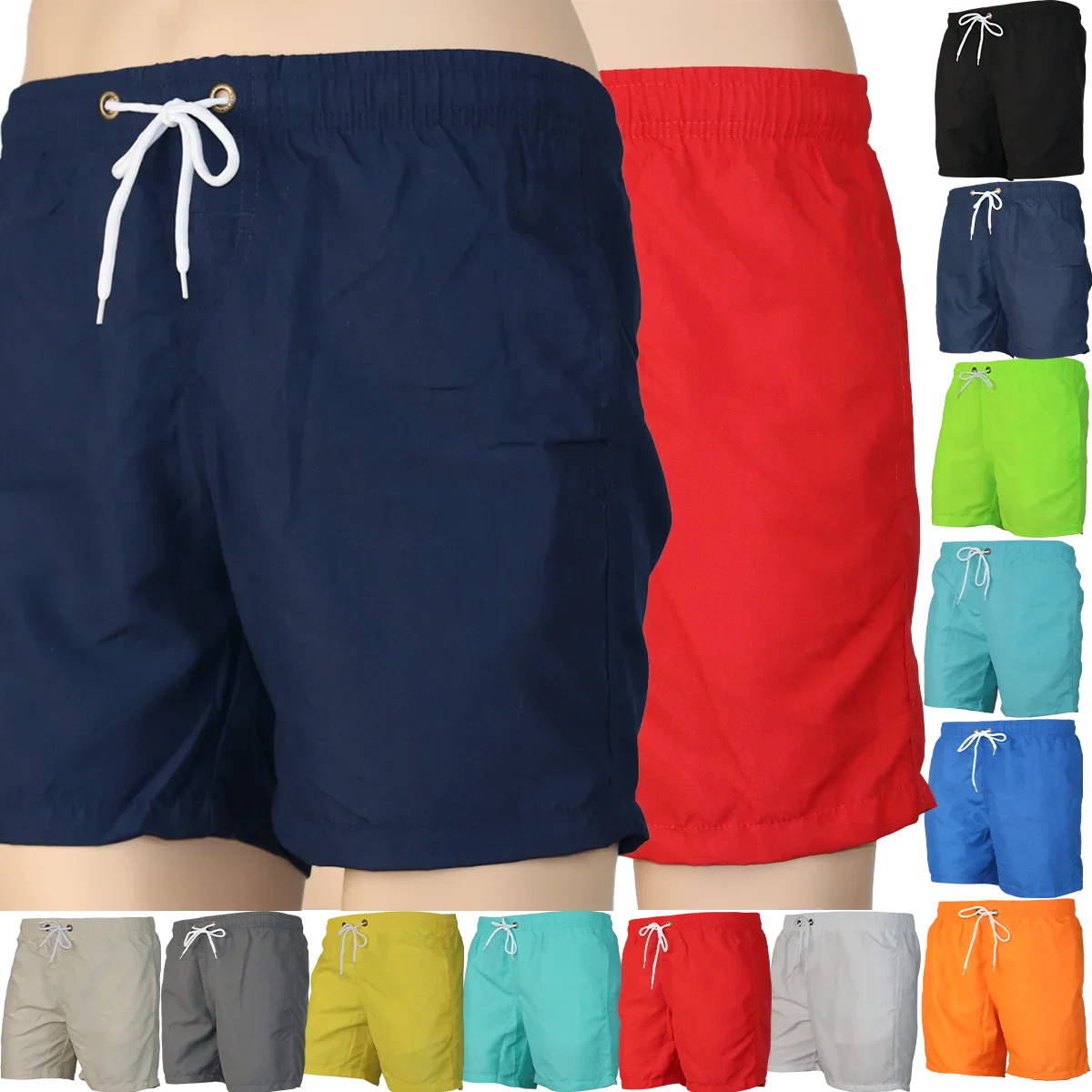 Quick Dry Men's Beach Shorts Summer Swimwear Boardshorts Male Casual Surfing Trunks Elastic Waist Beachwear