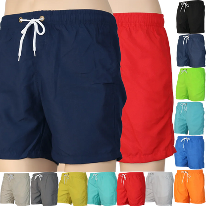 Quick Dry Men's Beach Shorts Summer Swimwear Boardshorts Male Casual Surfing Trunks Elastic Waist Beachwear
