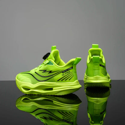 Children‘s Basketball Shoes Non-slip Breathable Sports Training Shoes Outdoor Lace-up Boys Girls Jogging Shoes Mesh Gym Sneakers