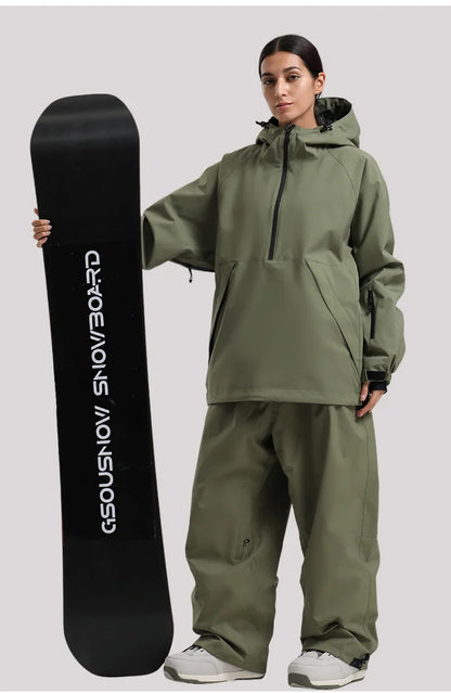 2025 Women's & Men's Slim Fit Ski Suit Set - Thermal Insulated Waterproof Snowboard Jacket & Pants for Outdoor Sports