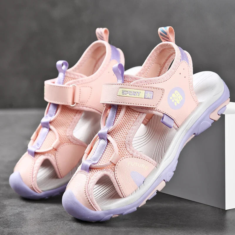 Children's Sandals Boys Girls Breathable Summer Sport for Outdoor Beach Shoes Anti-collision Comfortable Walking Sandalies