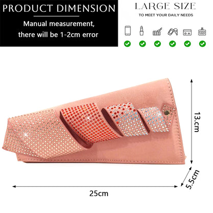 Newest INS Style Peach Color Rhinestone Elegant High Heels Nigeria Popular Design African Ladies Shoes And Bag Set
