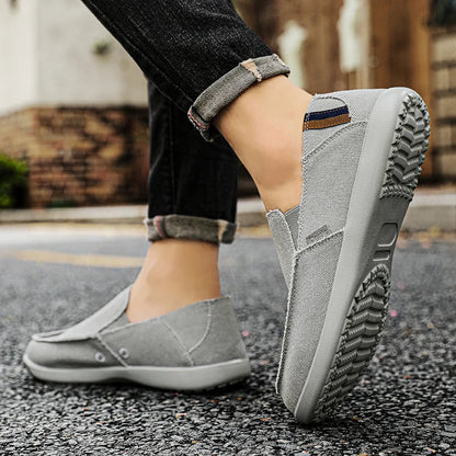 Large Size Canvas Shoes Men's Slip-On Loafers Casual Breathable Independent Station Cross-Border Shoes Adult Low Heel Rubber